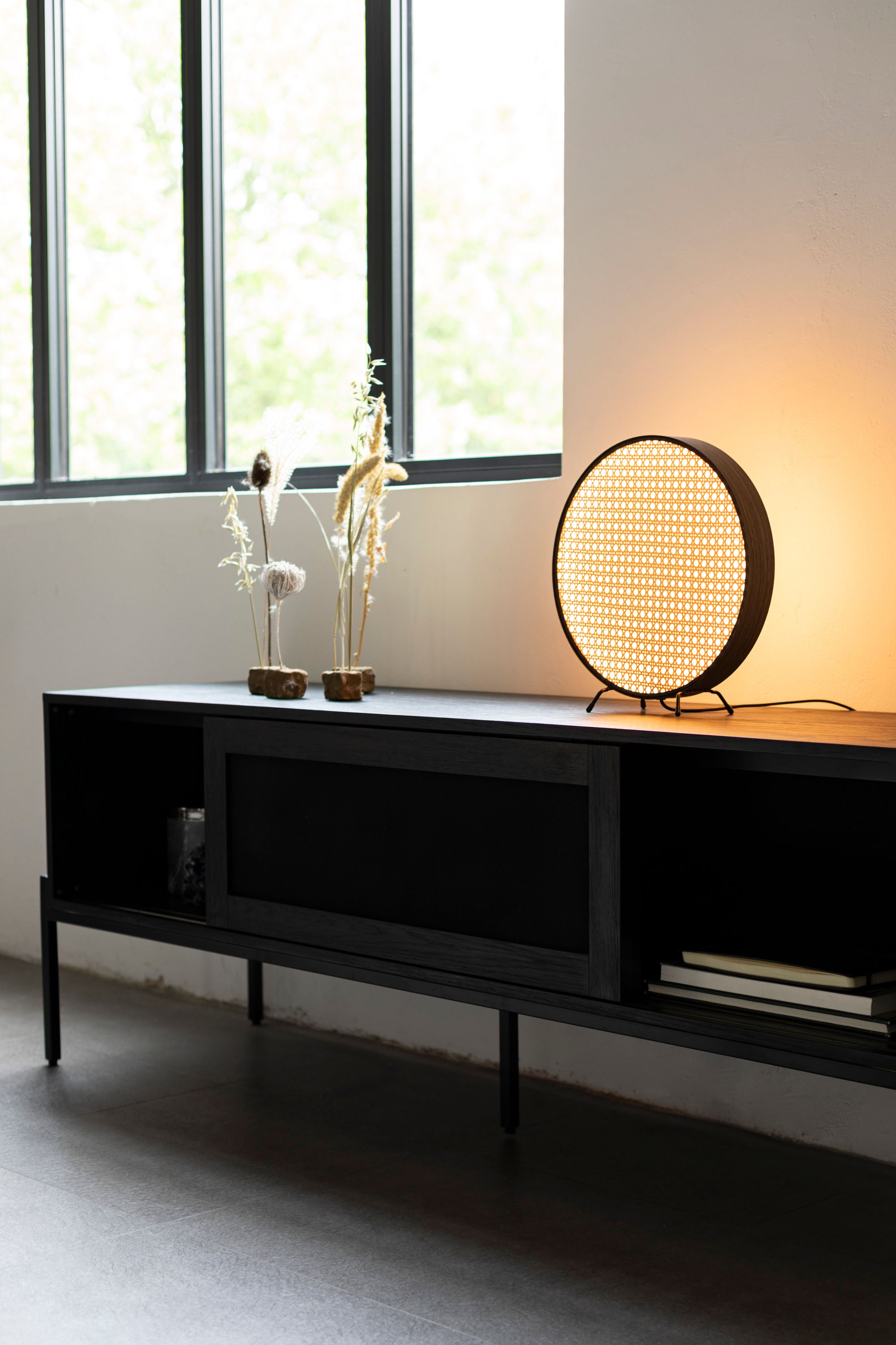 Zuiver Hardy Black Oak Wood Low Sideboard